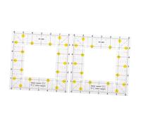 WRITWAA 2 Piezas Regla de Costura Cuadrada Ligera para Patchwork y Quilting Diseño Hueco Central Herramienta Multifuncional para Medir y Cortar Manualidades