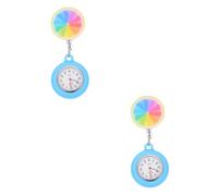 WRITWAA 2 Piezas Reloj de Bolsillo de Enfermera para Hombres Reloj Digital para Hombre enfermero señoras Relojes Enfermera Fob Reloj Relojes de Enfermera para Mujer Cuarzo Colorful