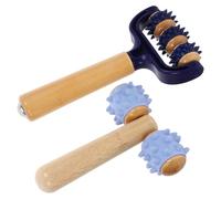 WRITWAA 2 Piezas Rodillos Musculares de Madera para Masaje Corporal y Pies, Herramienta Manual para Recuperación Postentrenamiento y Reducción de Tensión Muscular en Piernas y Brazos