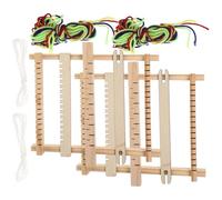 WRITWAA 2 piezas Telar Pequeño de Madera para Tejer Mano Herramienta DIY para Manualidades Infantiles Máquina Tradicional para Desarrollo Intelectual y Creatividad