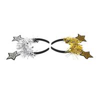 WRITWAA 2 Piezas Tocado De Año Nuevo Víspera Diademas Navideñas Para Vacaciones Arco Navidad Fiesta Decoración Estrella Guirnalda Accesorios Venda Feliz Año Nuevo Diademas Tela De Fieltro
