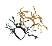 WRITWAA 2 Piezas Tocado de faraón egipcio Tocado egipcio para mujeres joyería de pelo de serpiente Diadema de Halloween diadema de medusa para mujer sujetador de pelo de serpiente Plástico