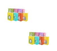 WRITWAA 2 Series Bolsa De Papel Bolsas De De Huevo De Pascua Bolsa De Huevos De Pascua Bolsas De De Color Aleatorio 12 Piezas*2
