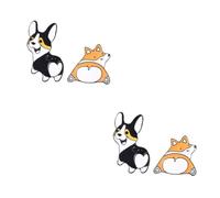 WRITWAA 2 Series Broche De Cachorro Lindo Juguete De Perro Corgi Broche De Corgi Cono De Perro Broche Para Perro Collares De Perro Broche De Corgi Broche De Disfraz De 2 piezas*2