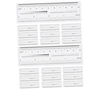 WRITWAA 2 Series Regla De Medición De Manicura Dimensionamiento Tamaño Derecho Regla De Medición Para Diseño De Uñas Regla De Medición Para Escuelas De Uñas Regla De Los 10 Piezas*2