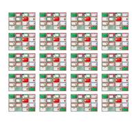 WRITWAA 20 Hojas Pegatinas Autoadhesivas Navideñas en Blanco para Escribir Diseño Vibrante, Papel Recubierto, 20 Hojas para Decorar Fiestas y Preparar Regalos en Navidad