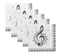 WRITWAA 20 piezas Unidades Servilletas de Papel con Notas Musicales Diseño para Fiestas Desechables Material Duradero Decoración Temática Musical para Eventos