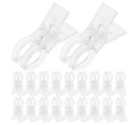 WRITWAA 20 pinzas de resorte, clips de plástico transparente de 8,9 cm para de globos, decoración de fondos y proyectos de manualidades, ideales para bodas, cumpleaños y decoración navideña.