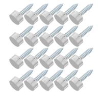 WRITWAA 20 tornillos de montaje para espejo de 10 mm - Tapas decorativas para tornillos de espejo y arandelas de latón macizo para fijación de muebles, montaje en pared y herrajes de sujeción.