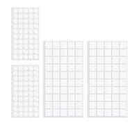 WRITWAA 200 Puntos Adhesivos Transparentes Dobles Caras, Masilla Removible para Manualidades y Decoración, 100 Puntos Redondos 10mm 100 Cuadrados 20mm, Pegatina Multiusos para Globos,