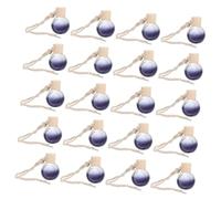 WRITWAA 20piezas Colgante De Botella De Perfume Para Coche Kit De Decoración De Color Negro Material De Cordón De Algodón y Cuentas De Madera Para Aromaterapia El Vehículo