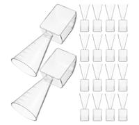 WRITWAA 20piezas Cuchara Mezcladora Juego de Medidoras de Transparente para Mascarillas Faciales Mezclas de Arcilla Líquida Polvo y Cuidado Piel