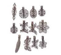 WRITWAA 24 Pinzas Cabello Vintage de Metal Diseño Hueco de Flores y Estilo Retro para Mujeres y Niñas, Accesorios Elegantes para Boda y Fiesta Varios estilos