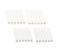 WRITWAA 24piezas Horquillas Gemas De Imitación Forma Broche Cabello Horquillas De Perla Para Mujer Accesorios Pelo De Novia Palillos Cabello Perla Peinado Casual