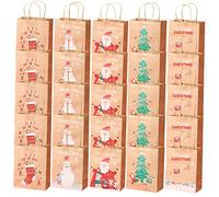 WRITWAA 25piezas Bolsas Para Envolver De Navidad Navideñas Para Manualidades Golosinas Recuerdos De Fiesta