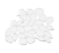 WRITWAA 29 Piezas Plantilla de Molde para Flores de Terciopelo DIY Forma de Abanico Grande y Punta Larga, Material Plástico para Prensado Repetido en Talleres No Tradicionales