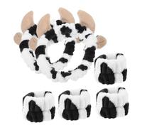 WRITWAA 2juegos Diadema y Muñequera De Estampado De Para Lavado Facial y Maquillaje Set De Accesorios De Spa Para Mujeres y Prácticos y Para Cuidado y Actividades