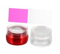WRITWAA 2juegos Sellos de Silicona para Manicura Estampador de Uñas Raspador Herramienta de Estampación de Silicona para Arte de Uñas DIY