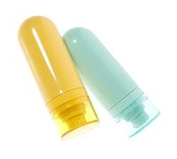 WRITWAA 2piezas Botellas De Viaje Vacías Rellenables Para Cosméticos Emulsiones Al Vacío Champú Portátil Botellas Pequeñas De Cosméticos Para Artículos De Tocador