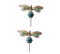 WRITWAA 2piezas Broche De Mujer Forma De Libélula Étnica Decorativo y Brillante Accesorio Para Prendas y Bufandas Para Festivales y Ocasiones Especiales