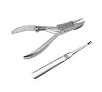 WRITWAA 2piezas Cortaúñas De Acero Inoxidable Alicates Para Uñas Pies y Cortador De Cutículas Alicate De Manicura Portátil Para Casa o Viajando