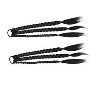 WRITWAA 2piezas Cuerda Pelo Peluca Extensiones De De Caballo Sintéticas Trenzadas Para Mujeres De Aspecto Natural