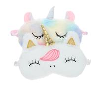 WRITWAA 2piezas De De Unicornio Antifaz De Felpa Opaca Para Dormir Antifaz Para Mujer Para Viajes Avión o Noches De Descanso