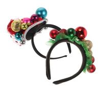 WRITWAA 2piezas Diadema de Campana Navideña Accesorios de Fiesta y Decoración de Año para Eventos de Temporada Color Surtido Material Color Aleatorio