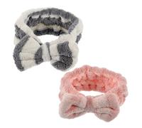 WRITWAA 2piezas Diadema Facial De Maquillaje Lazo Para Ducha De Diadema De Spa De Para Yoga De Mujer Para Maquillaje