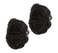 WRITWAA 2piezas Diadema Para Peluca Moños Postizos Extensiones De Moño Para Mujer Accesorios De Postizo Coleteros Para Moños Peluca