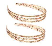 WRITWAA 2piezas Diademas Cabello de Plástico Antideslizantes Diseño de Tres con Dientes para Lavarse la Cara Hacer Ejercicio y Uso Spa al Aire