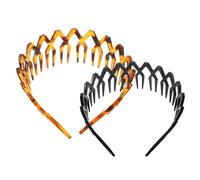 WRITWAA 2piezas Diademas Peine Dentado De Plástico Antideslizante Para Mujer Spa o Lavarse La Cara Diademas Deportivas Cabello