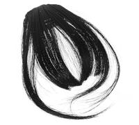 WRITWAA 2piezas Extensiones De Cabello Flequillo Falso Clip Para Mujer Flequillo Fino De Pelucas Postizas Para Uso Diario y Ocasiones Especiales