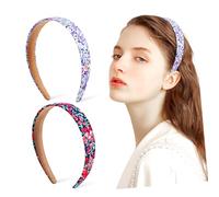 WRITWAA 2piezas Gruesa y Ancha para Mujer Diadema Cabello de Moda para Niña Banda Pelo de Uso Diario