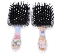WRITWAA 2piezas Peine de Cojín de Aire Panda Cepillo de Pelo Pequeño Cerdas Suaves para Cabello Grueso y Mojado para Viajar y Usar el Hogar
