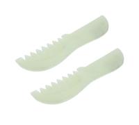 WRITWAA 2piezas Peine de Masaje para Cabelludo de Jade Xiuyan Herramienta de Masaje Cabelludo Peine de Piedra Cuidado Piel Cabello de Spa Hogar