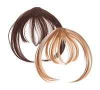 WRITWAA 2piezas Pelucas de Flequillo con Clip para Mujer Extensiones de Cabello Postizo Natural para Fiestas y Eventos Sociales