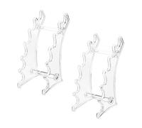 WRITWAA 2piezas Portaplumas Acrílico Forma Curva Soporte para Delineador de Ojos Expositor para Bolígrafos de Tinta para Escritorio o Estudio Diseño Moderno