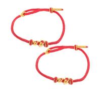 WRITWAA 2piezas Pulsera de Cuerda Roja Dije de Serpiente del Zodiaco Pulsera de Hilo del Año Chino para Hombres y Mujeres Celebración de Año