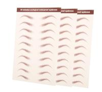 WRITWAA 3 Hojas Pegatinas para Cejas de Color Marrón de Tatuajes de Cejas Prueba de Agua Postizas Despegables para Moldear y Peinar las Postizas Casa