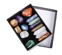 WRITWAA 3 Juegos Cristal de Decorativas de Chakra para Sanación y Decoración de Escritorio y Portátiles para Relajación y Uso
