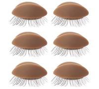 WRITWAA 3 Pares Kit de Práctica de Maquillaje Párpados Reemplazables para Maniquí de Pestañas para Técnicas de Extensión de Pestañas