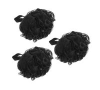 WRITWAA 3 Piezas Bola De Baño Bolas Exfoliantes Corporales Depurador De Bolas De Ducha Puff De Esponja De Baño Bolas De Lavado De Baño Black Educación Física
