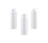 WRITWAA 3 Piezas Botellas de Plástico para Cosméticos Dispensadores de Loción Recargables con Tapa Ligeras y Duraderas para Viaje y Almacenamiento Práctico