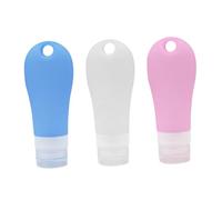 WRITWAA 3 piezas Botellas de Silicona para Viaje Contenedores Portátiles Reutilizables para Lociones Jabones Líquidos y Aceites Esenciales Seguro Olores para Camping y Excursiones