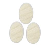 WRITWAA 3 Piezas cepillo corporal exfoliante Marrón cepillado muy esponja de baño esponja exfoliante almohadillas exfoliantes cepillo de esponja vegetal Encuadernación en algodón