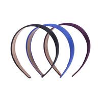 WRITWAA 3 piezas Diademas Anchas Retro Antideslizantes para Mujer y Niña Cintas de Pelo de Moda Morado Azul y Negro Accesorios para Cabello Versátiles y Cómodos
