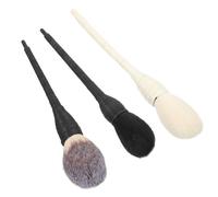 WRITWAA 3 Piezas juego de brochas de maquillaje lana pincel hacer belleza polvo cepillo para maquillaje limpiador de brochas de maquillaje rubor húmedo aplicadores cosméticos De madera
