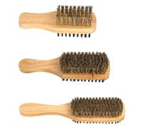 WRITWAA 3 Piezas Juego De Cepillos Para Barba Cepillo Para Barba Echado a Un Lado Simple Moldeador De Barba Para Hombres Cepillo De Barba Para Hombres Forma Cerdas De Cerdo