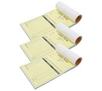 WRITWAA 3 Piezas Libro de Pedidos Duplicados Diseño de Dos Partes en Papel Blanco, Portátil y Evita Transferencia de Tinta para Restaurantes y Oficinas Profesionales